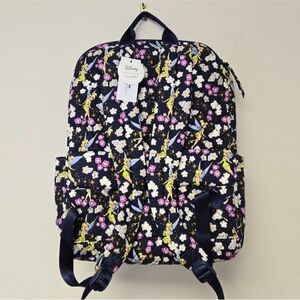 NEW Vera Bradley Disney Tinkerbell Essential Large Backpack- Navy Blue